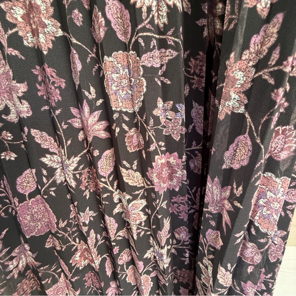 NWT Mason & Belle Midi Marina Dress Purple & Black Floral Pleated | XL - Picture 5 of 15